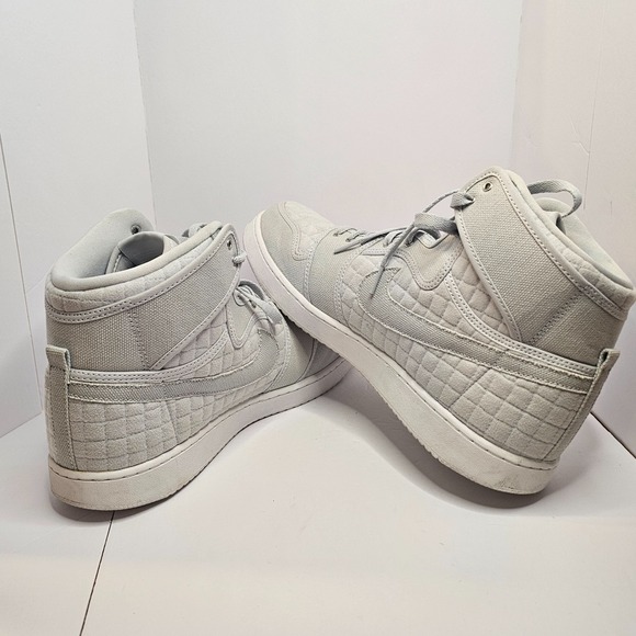 Nike Air Jordan 1 Mid SE Light Grey Quilted Men's Sneakers Size 15 - Picture 5 of 10